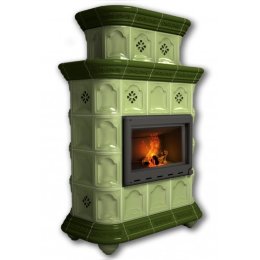 Каминная облицовка КимрПечь Истра пристенная двухъярусная Олива